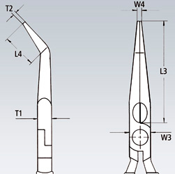  Круглогубцы с плоскими губками с режущими кромками KNIPEX